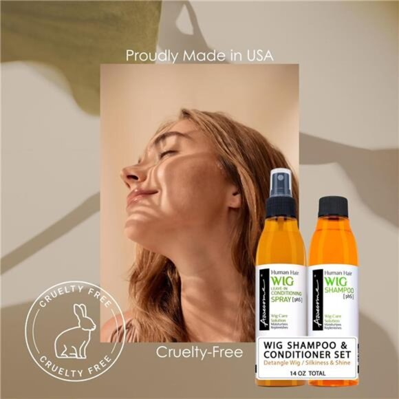 Human Hair Wig Care Set, Premium Shampoo & Leave in Conditioner - Picture 6 of 14